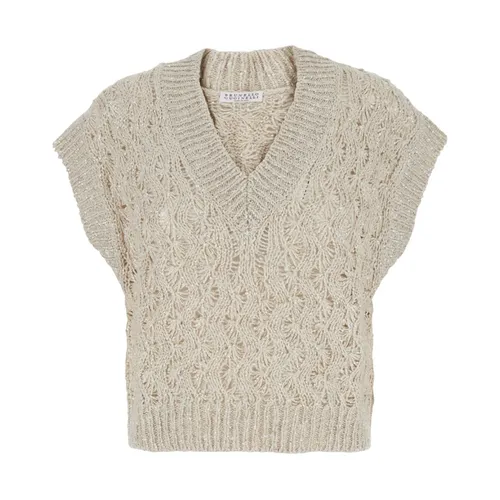 Knitwear > V-neck Knitwear - - Brunello Cucinelli - Modalova