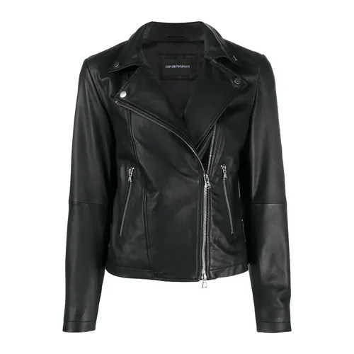 Jackets > Leather Jackets - - Emporio Armani - Modalova