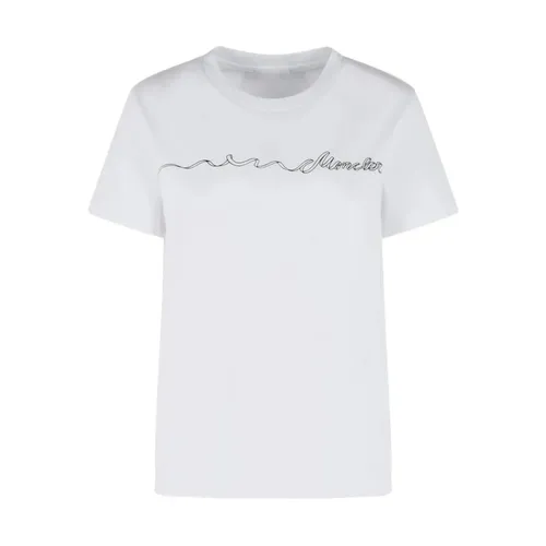 Moncler - Tops > T-Shirts - White - Moncler - Modalova