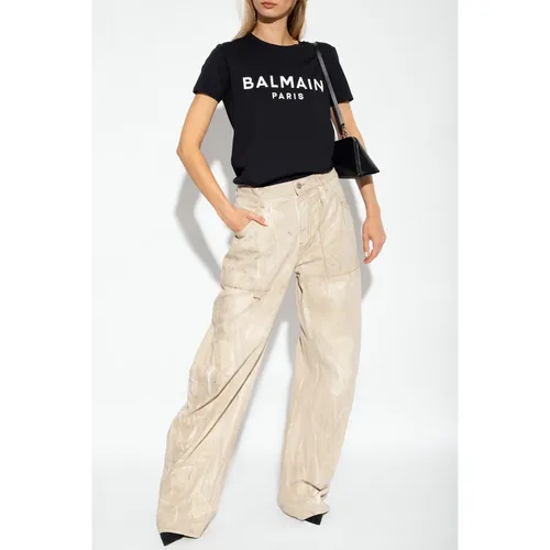 Balmain - Tops > T-Shirts - Black - Balmain - Modalova