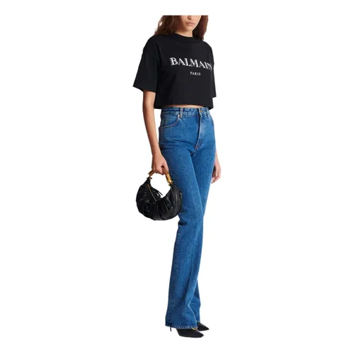 Balmain - Tops > T-Shirts - Black - Balmain - Modalova