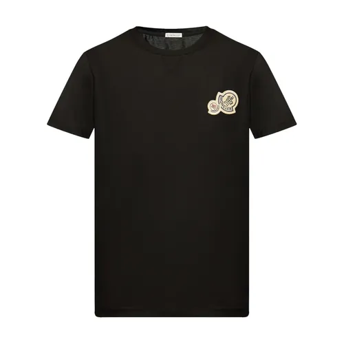 Moncler - Tops > T-Shirts - Black - Moncler - Modalova