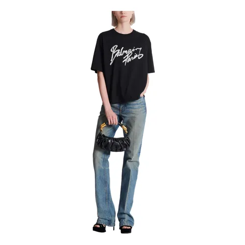 Balmain - Tops > T-Shirts - Black - Balmain - Modalova