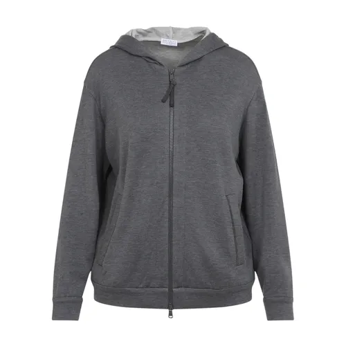Sweatshirts & Hoodies > Zip-throughs - - Brunello Cucinelli - Modalova