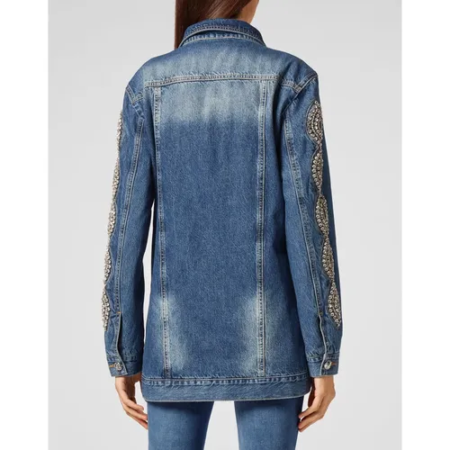 Jackets > Denim Jackets - - Philipp Plein - Modalova