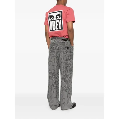 Obey - Tops > T-Shirts - Pink - Obey - Modalova