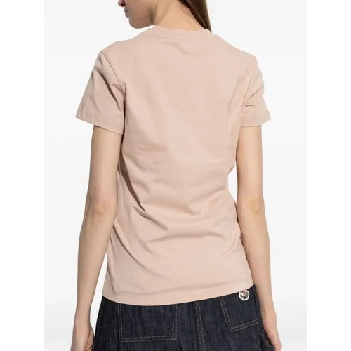Moncler - Tops > T-Shirts - Pink - Moncler - Modalova