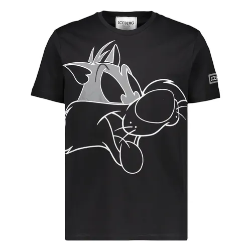 Iceberg - Tops > T-Shirts - Black - Iceberg - Modalova