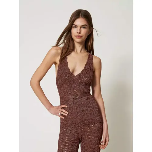 Knitwear > V-neck Knitwear - - Twinset - Modalova