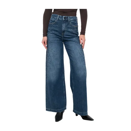 Guess - Jeans > Wide Jeans - Blue - Guess - Modalova