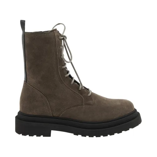 Shoes > Boots > Lace-up Boots - - Brunello Cucinelli - Modalova