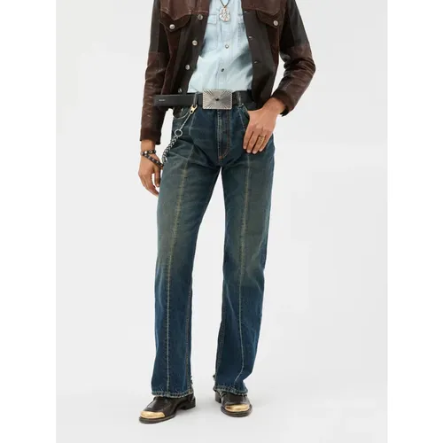 Jeans > Straight Jeans - - Versace - Modalova