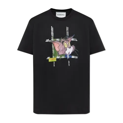 Iceberg - Tops > T-Shirts - Black - Iceberg - Modalova