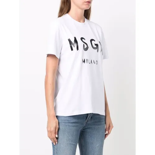 Msgm - Tops > T-Shirts - White - Msgm - Modalova