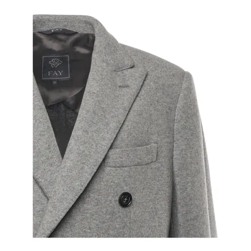 Coats > Double-Breasted Coats - - Fay - Modalova