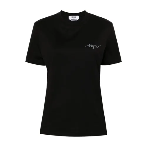 Msgm - Tops > T-Shirts - Black - Msgm - Modalova