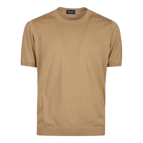 Drumohr - Tops > T-Shirts - Brown - Drumohr - Modalova
