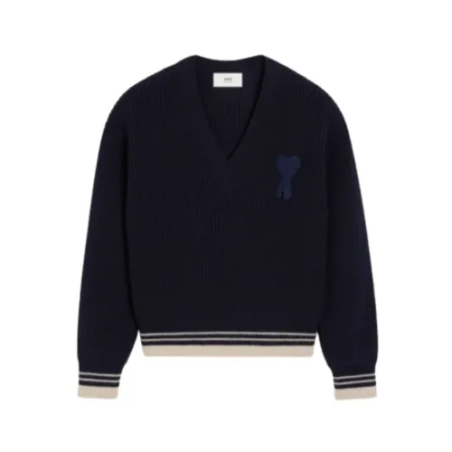 Knitwear > V-neck Knitwear - - Ami Paris - Modalova