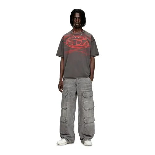 Diesel - Tops > T-Shirts - Gray - Diesel - Modalova