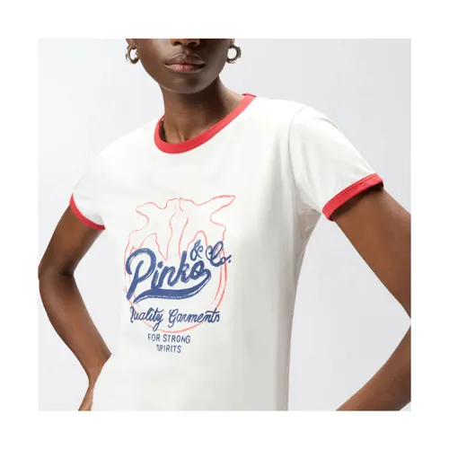 Pinko - Tops > T-Shirts - White - Pinko - Modalova