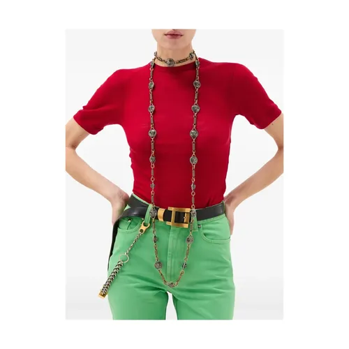 Versace - Tops > T-Shirts - Red - Versace - Modalova