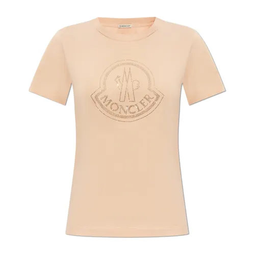 Moncler - Tops > T-Shirts - Pink - Moncler - Modalova