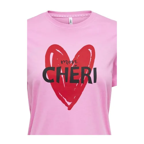 Only - Tops > T-Shirts - Pink - Only - Modalova