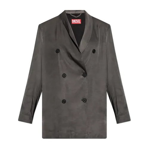 Diesel - Jackets > Blazers - Gray - Diesel - Modalova