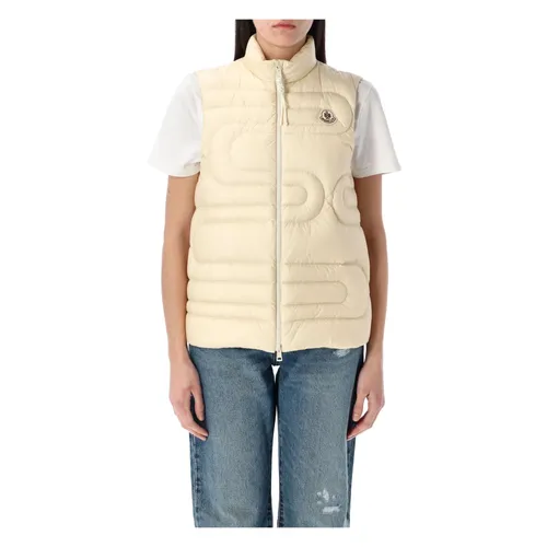 Moncler - Jackets > Vests - White - Moncler - Modalova