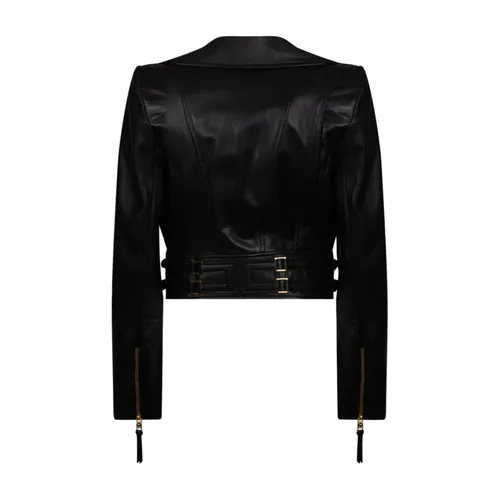Jackets > Leather Jackets - - Elisabetta Franchi - Modalova