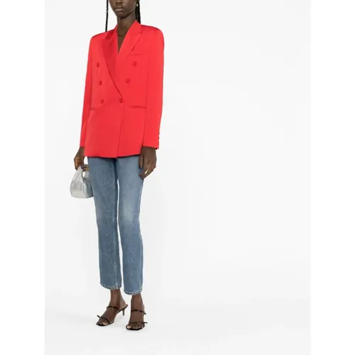 Pinko - Jackets > Blazers - Red - Pinko - Modalova