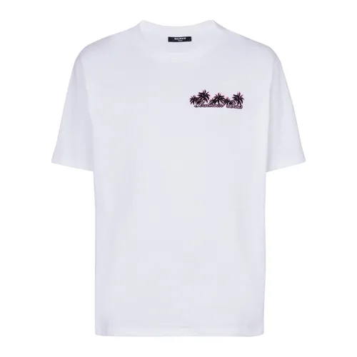 Balmain - Tops > T-Shirts - White - Balmain - Modalova