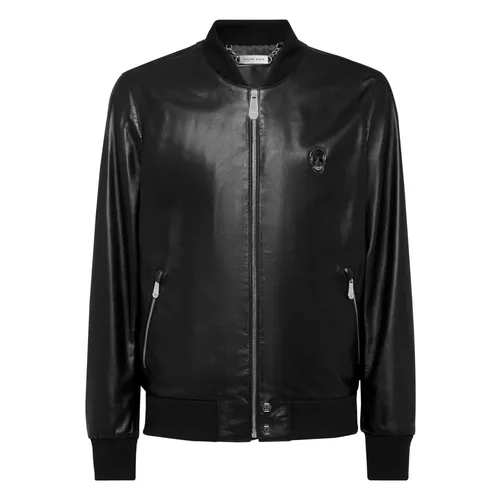 Jackets > Leather Jackets - - Philipp Plein - Modalova