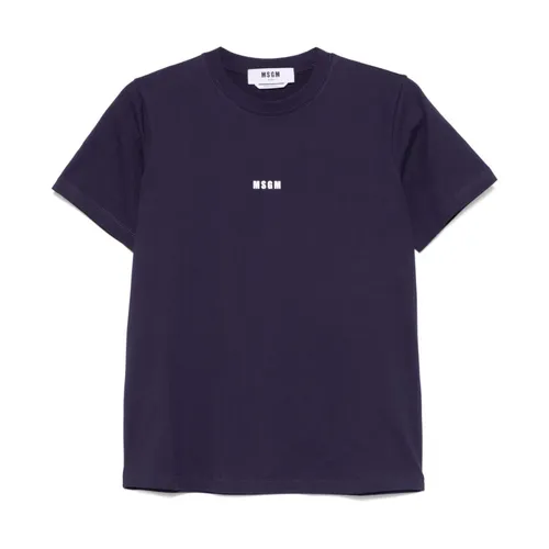 Msgm - Tops > T-Shirts - Blue - Msgm - Modalova