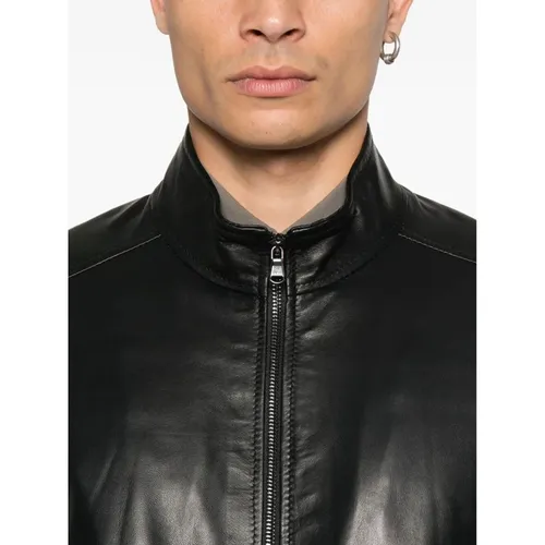 Jackets > Leather Jackets - - Barba Napoli - Modalova