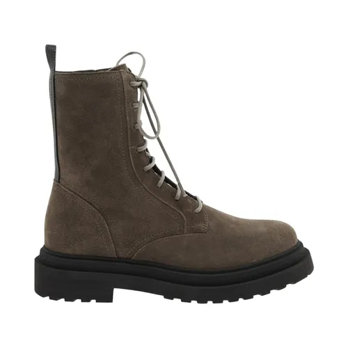 Shoes > Boots > Lace-up Boots - - Brunello Cucinelli - Modalova