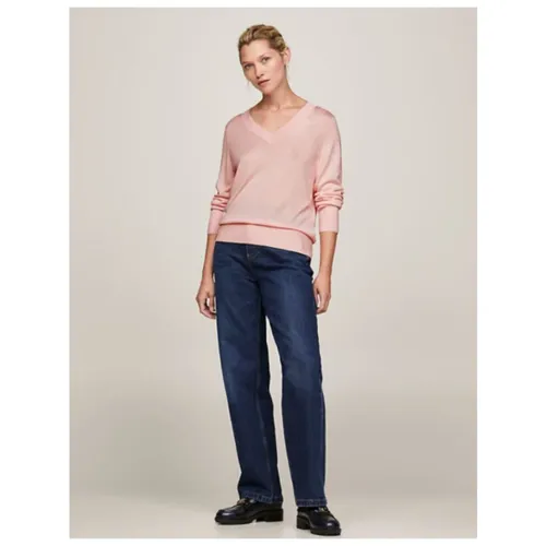 Knitwear > V-neck Knitwear - - Tommy Hilfiger - Modalova