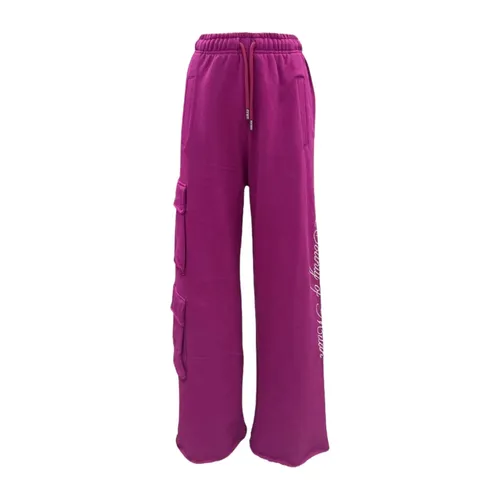 Trousers > Wide Trousers - - Marcelo Burlon - Modalova