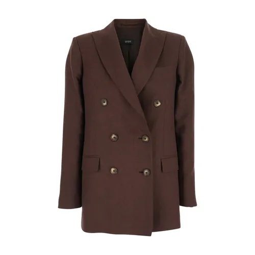 Plain - Jackets > Blazers - Brown - Plain - Modalova