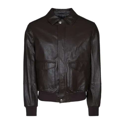 Jackets > Leather Jackets - - Brunello Cucinelli - Modalova