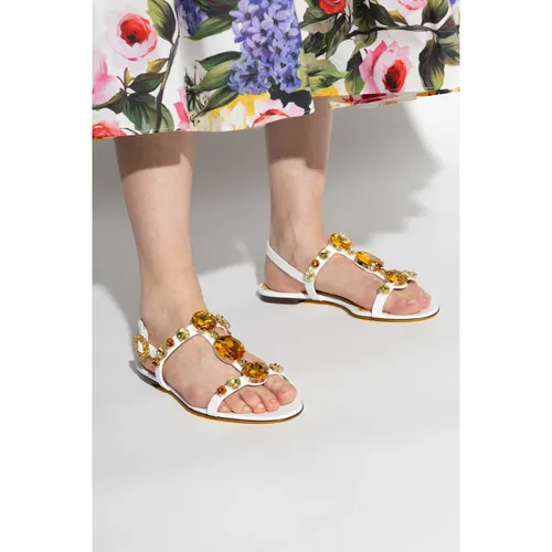 Shoes > Sandals > Flat Sandals - - Dolce & Gabbana - Modalova