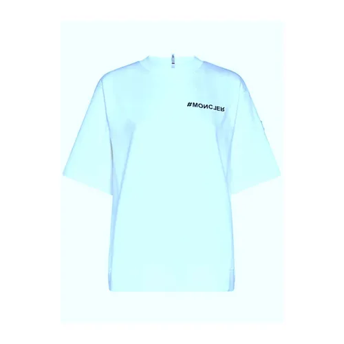 Moncler - Tops > T-Shirts - Blue - Moncler - Modalova