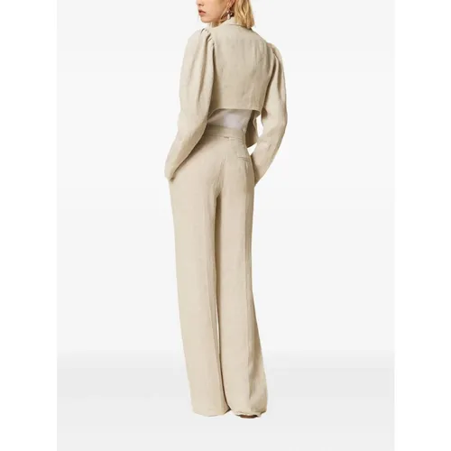 Trousers > Wide Trousers - - Twinset - Modalova
