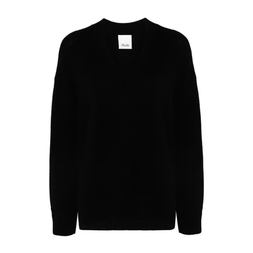 Knitwear > V-neck Knitwear - - Allude - Modalova