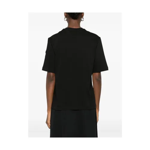 Moncler - Tops > T-Shirts - Black - Moncler - Modalova