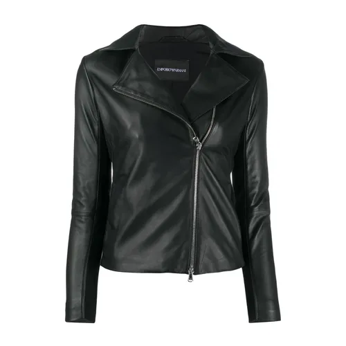 Jackets > Leather Jackets - - Emporio Armani - Modalova
