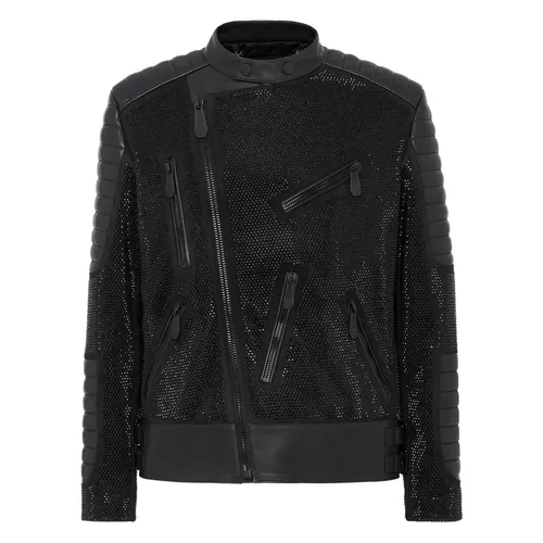 Jackets > Leather Jackets - - Philipp Plein - Modalova