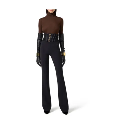 Trousers > Wide Trousers - - Elisabetta Franchi - Modalova