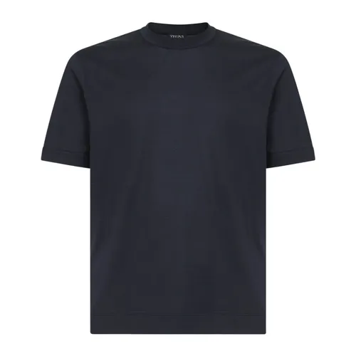 Zegna - Tops > T-Shirts - Blue - Zegna - Modalova