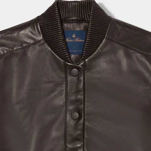 Jackets > Leather Jackets - - Brooks Brothers - Modalova